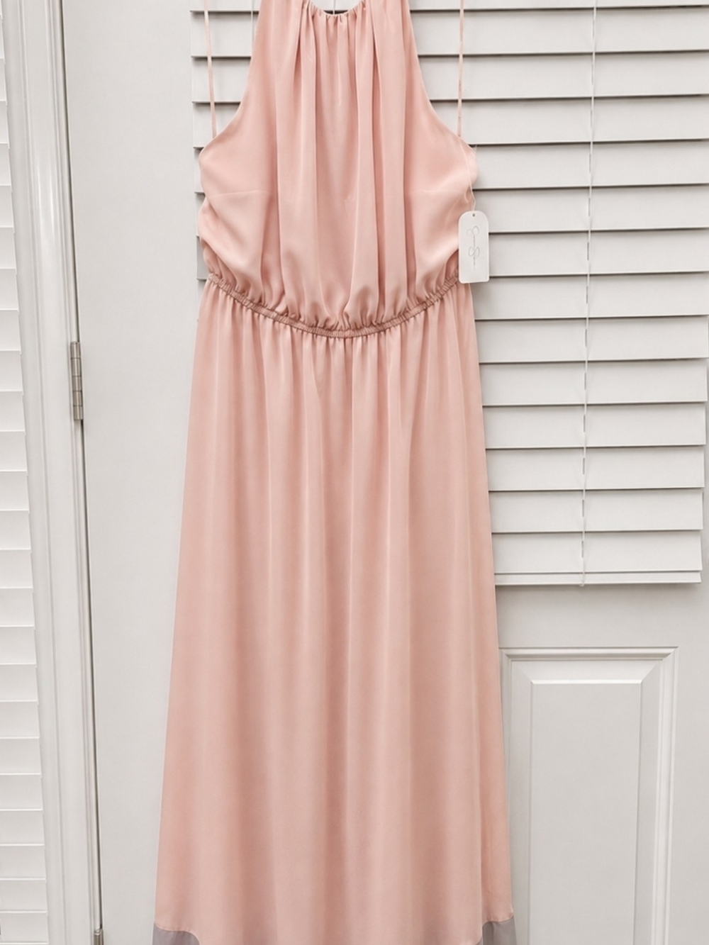Jessica Simpson Blush Pink Halter Maxi Dress